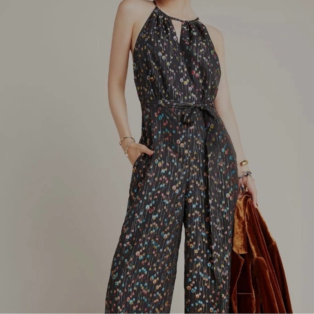 Anthropologie Edita Halter Jumpsuit in 14